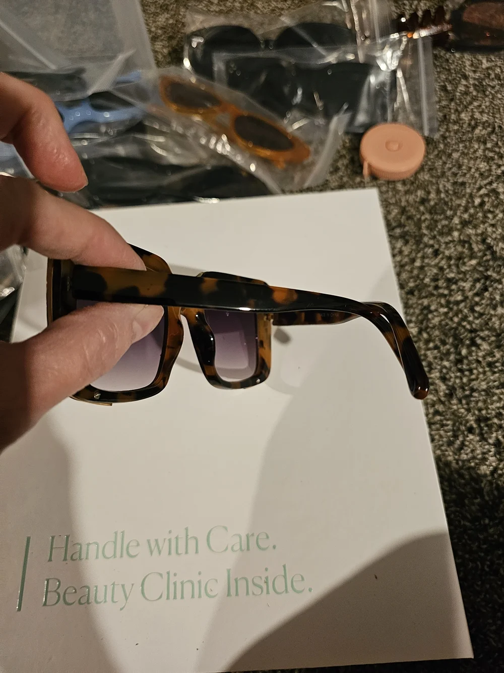 Tortoiseshell Square Oversize Sunglasses - Women Accessories